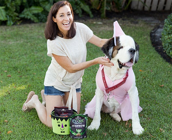 dog with Marrow Roasts, DIY Halloween Costumes for Dogs and Cats, wellness pet food, dog food, cat food