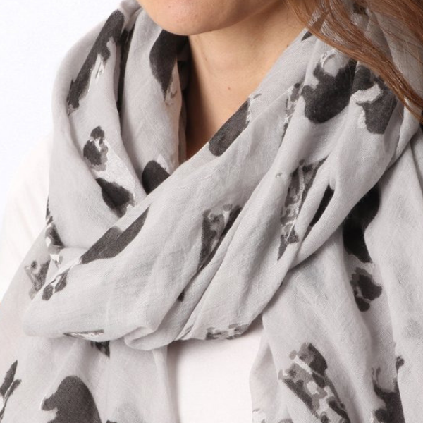 dog print scarf