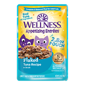 Wellness Appetizing Entrees flaked tuna and tilapia